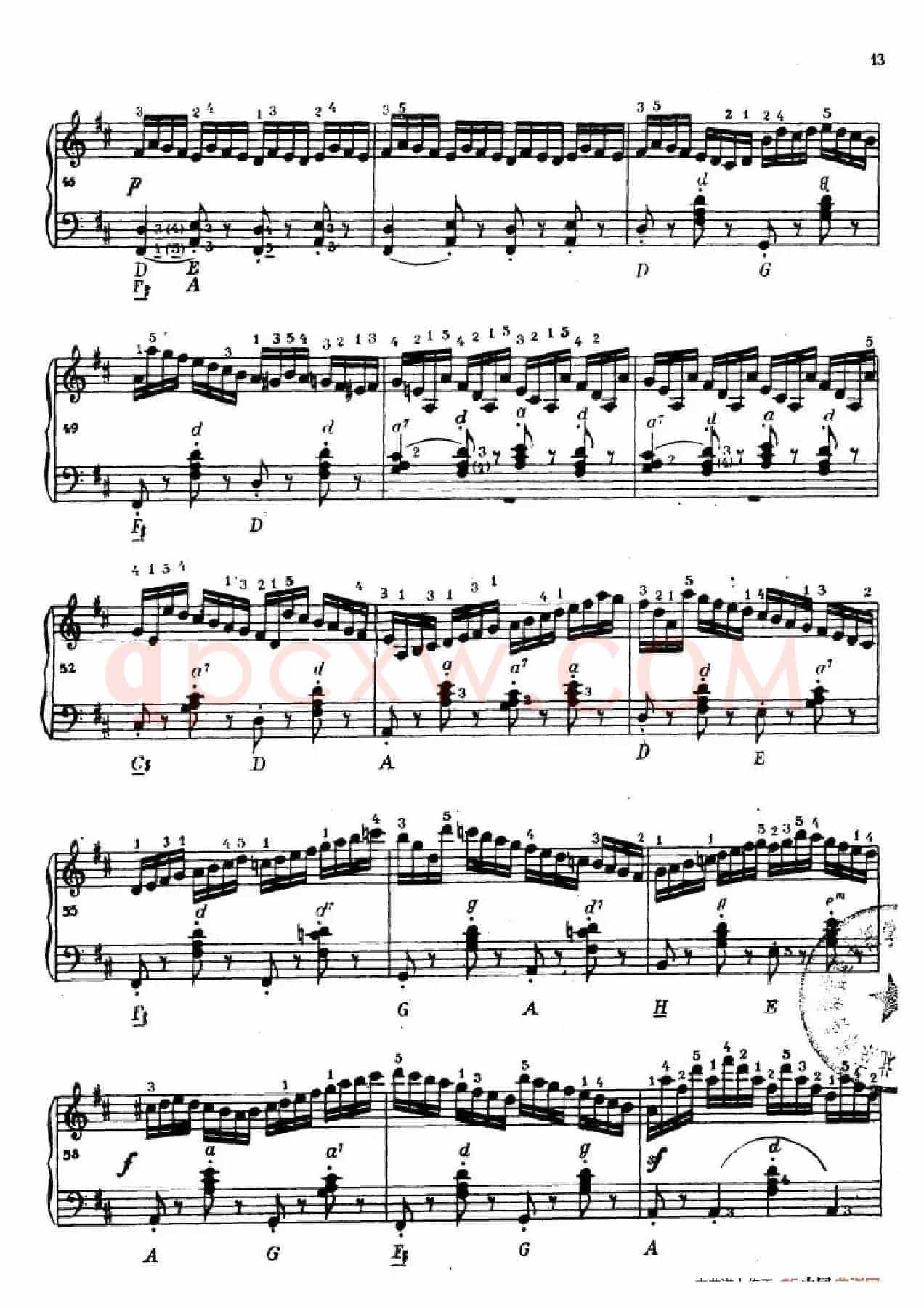 《车尔尼手风琴练习曲集》第Ⅳ册（第1——2首）
