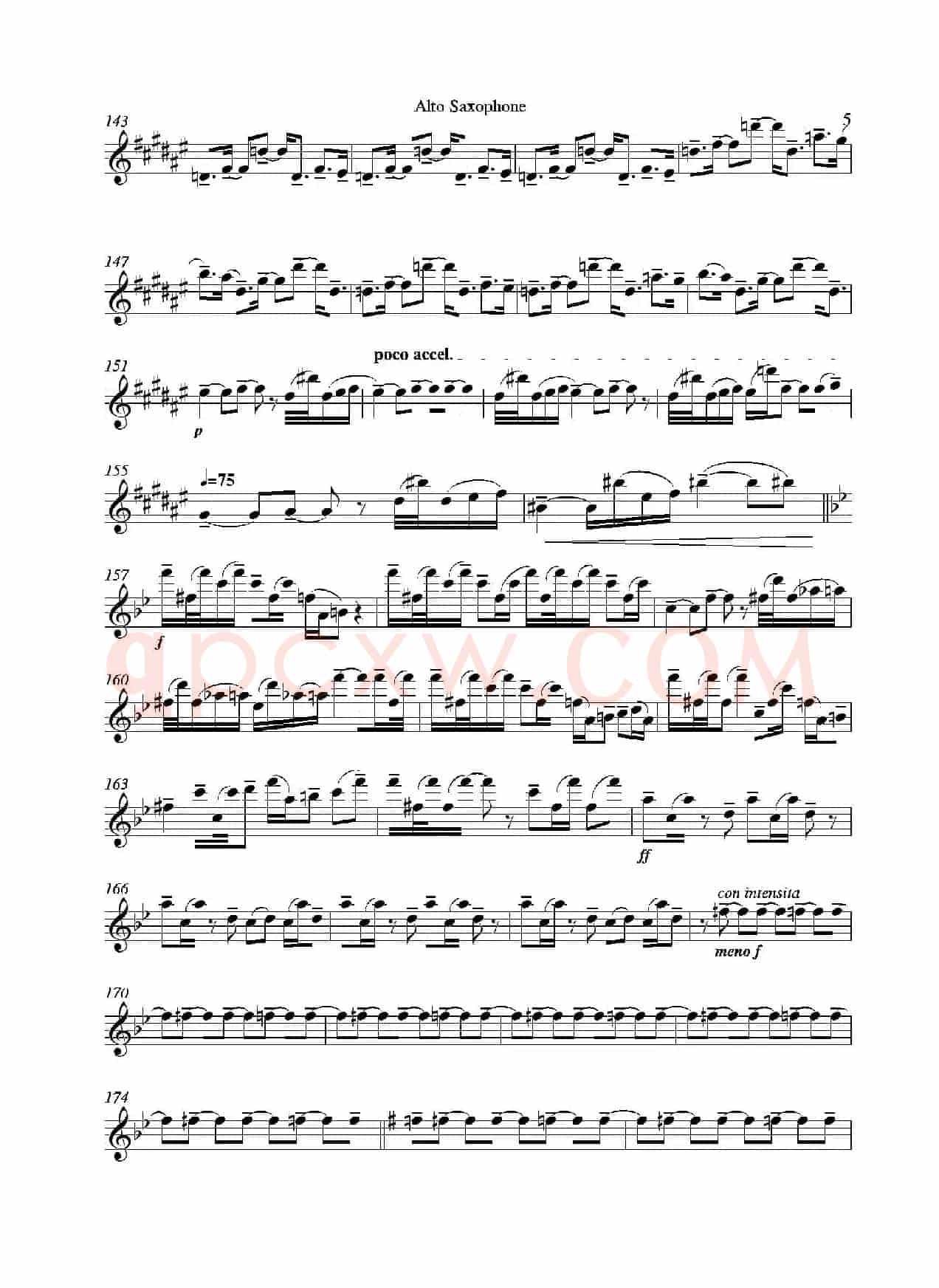 Grigri（四重奏中音萨克斯分谱）