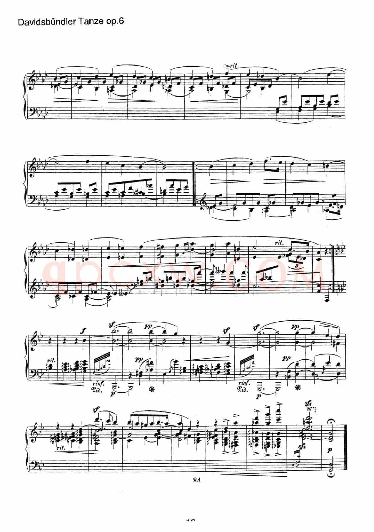 Davidsbundler Tanze Op.6(大卫同盟舞曲)