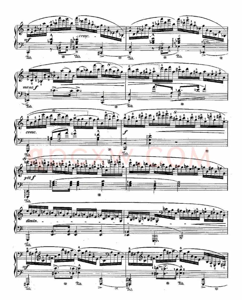 肖邦钢琴练习曲，Op.25之十一