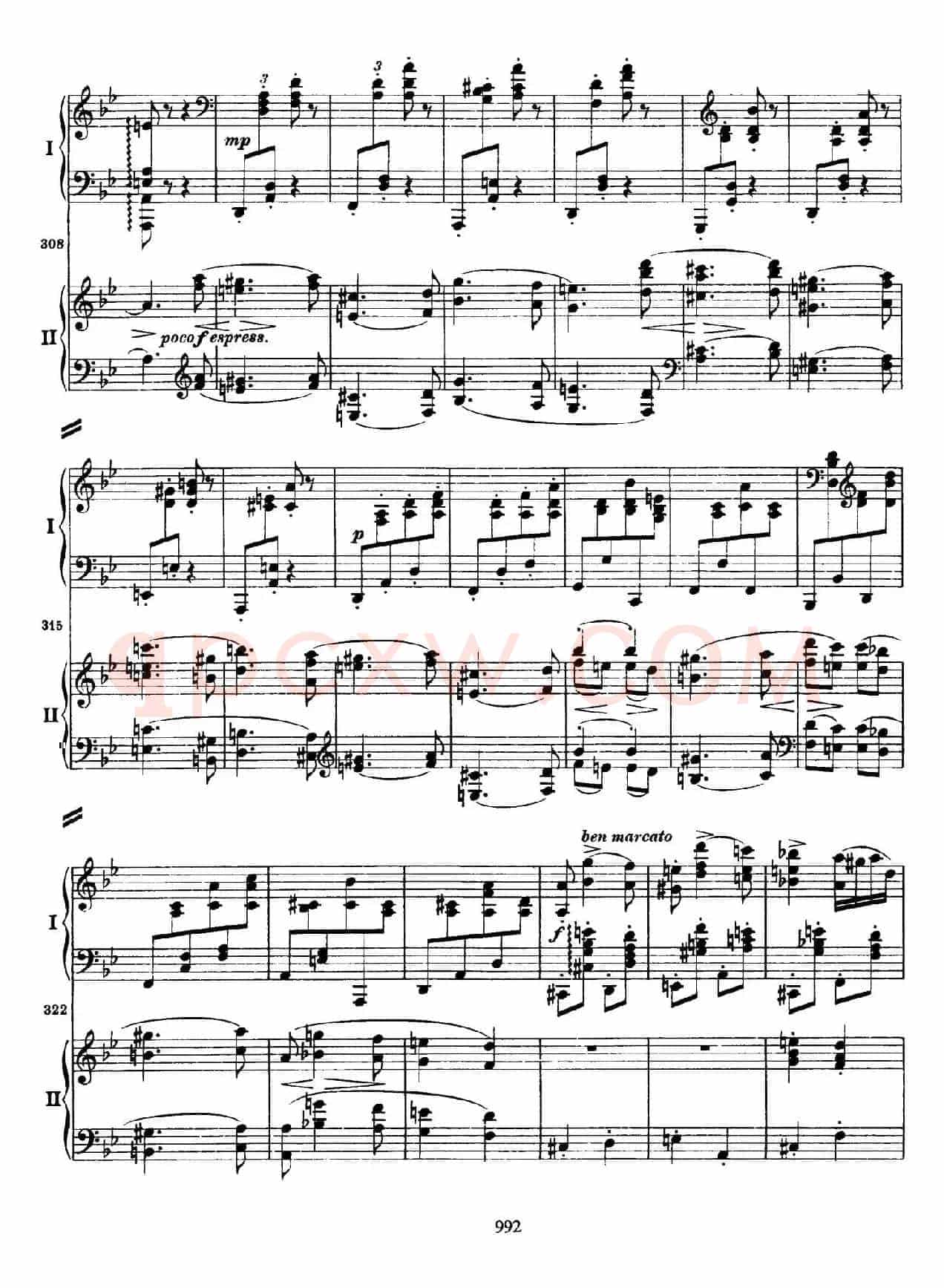降B大调第二钢琴协奏曲（P91——104）