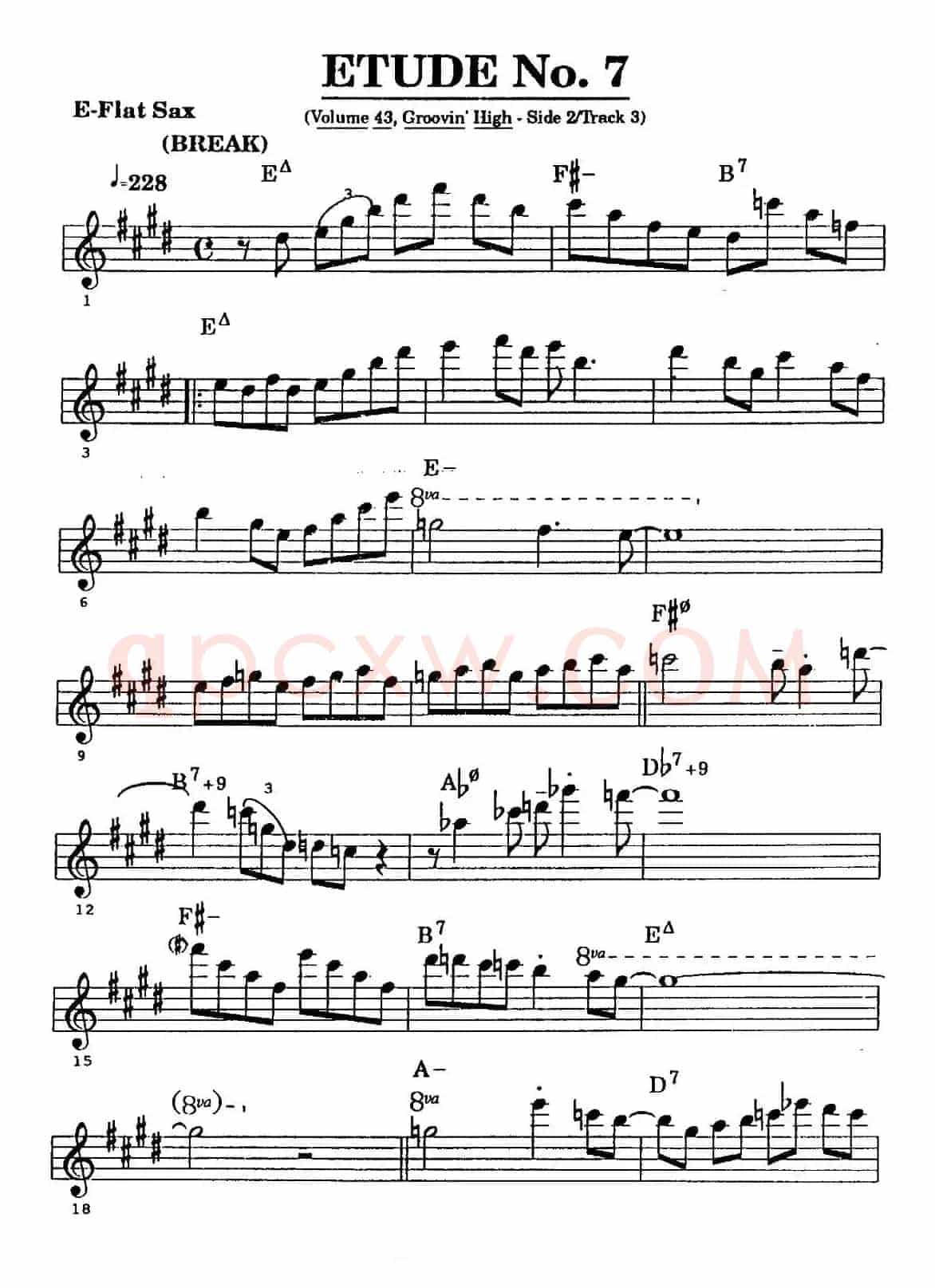 爵士乐超吹练习曲(七)