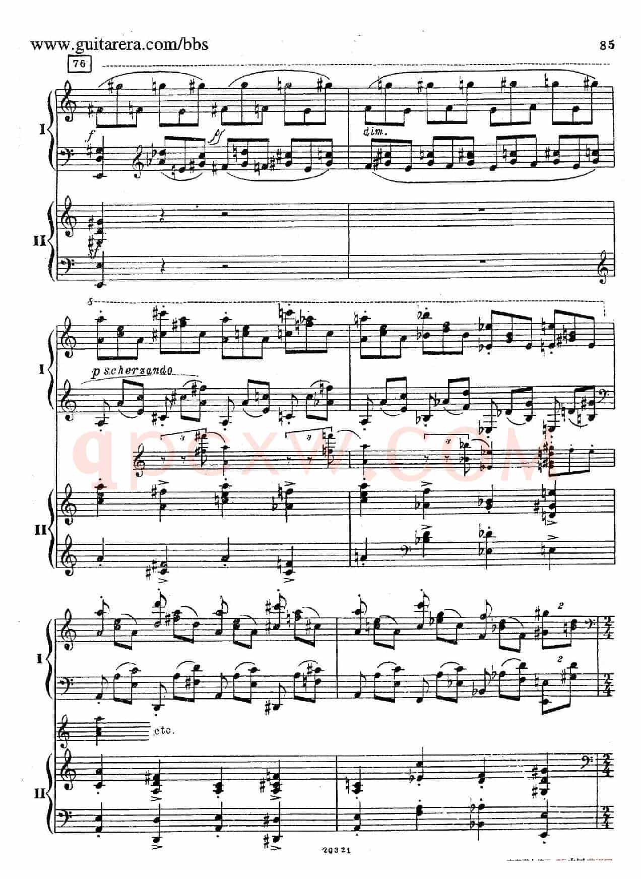 Rhapsody On A Theme Of Paganini Op.43(帕格尼尼主题狂想曲·双钢琴)(P61——87)