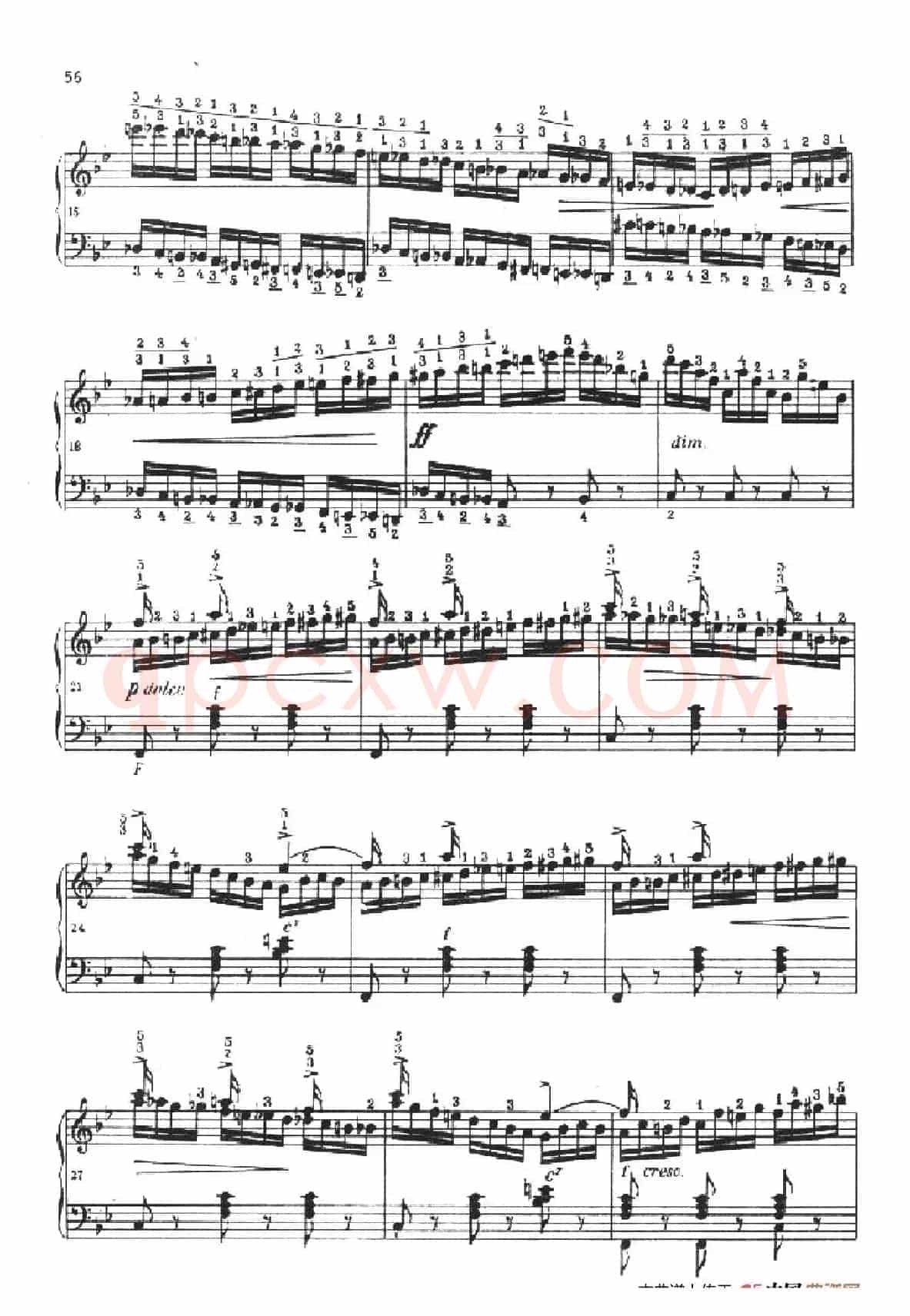 《车尔尼手风琴练习曲集》第Ⅱ册（第24首）