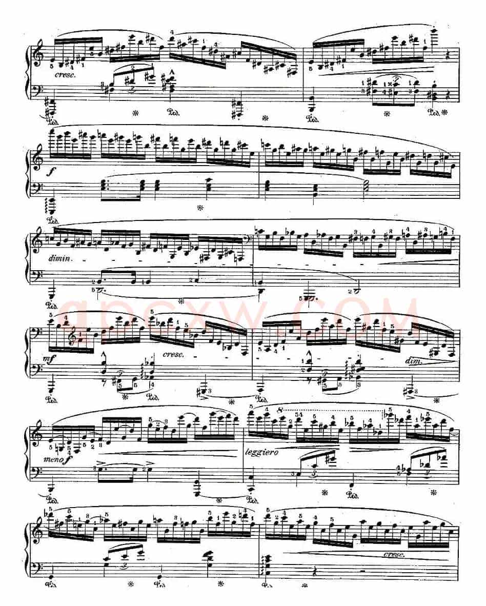 肖邦钢琴练习曲，Op.25之十一