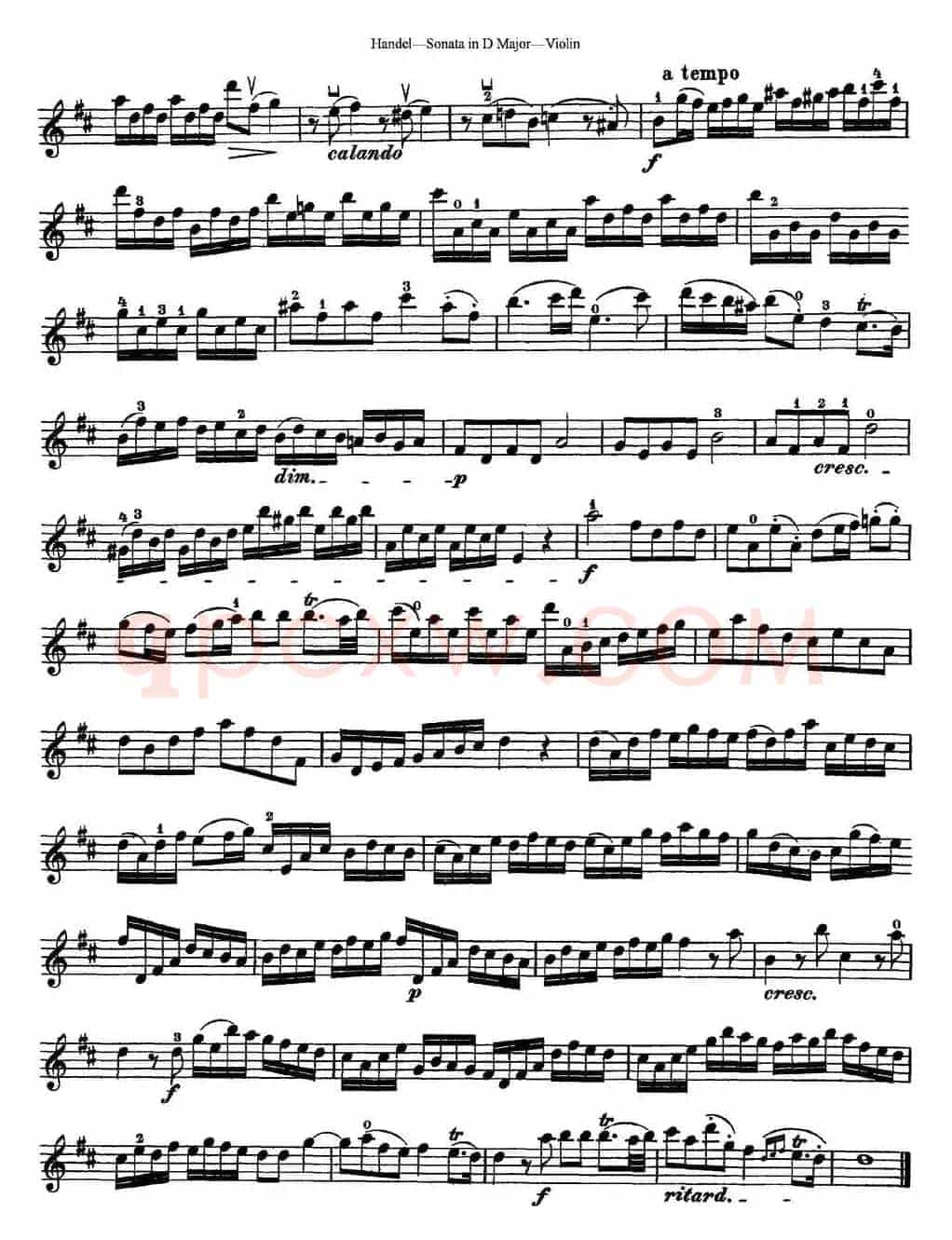 Violin Sonata No.4 in D major