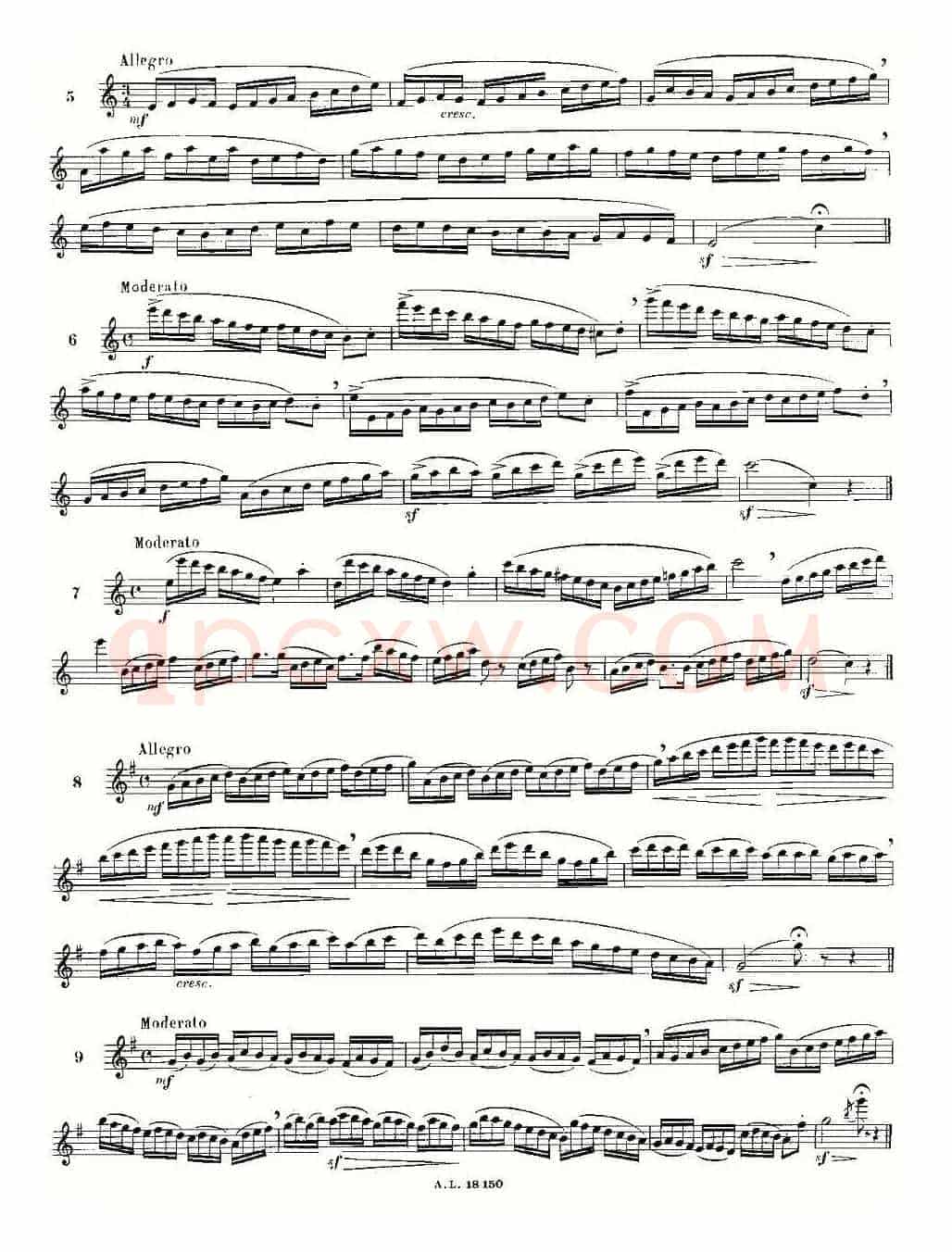 简易音阶练习100首之1-19（moyse - 100 studies after cramer）