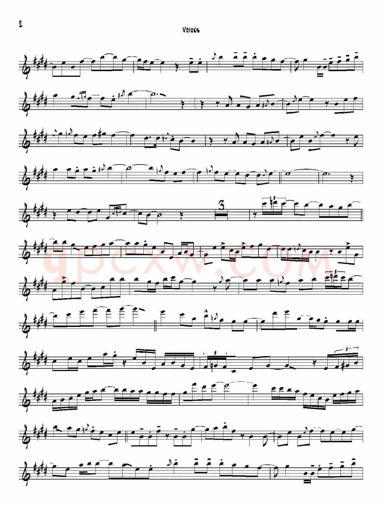 Voices（中音萨克斯）