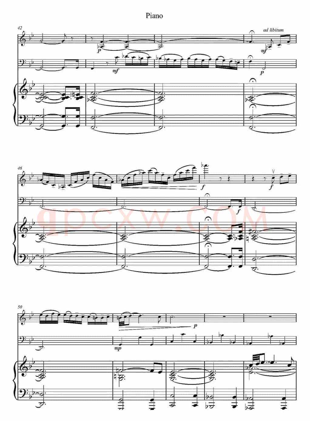 Adagio（小提琴+大提琴+钢琴伴奏、T.Albinoni作曲版）
