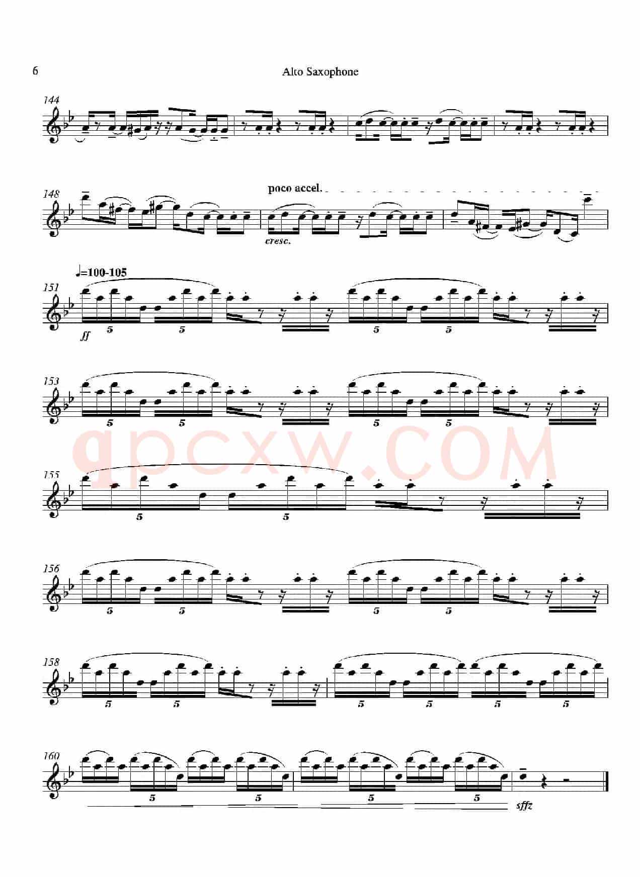 Tango （四重奏中音萨克斯分谱）