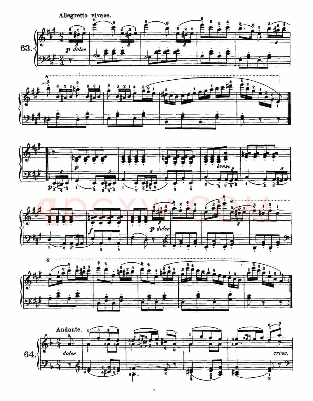 One Hundred and Ten Easy and Progressive Exercises Op.453(车尔尼110首简易练习曲 61——71)