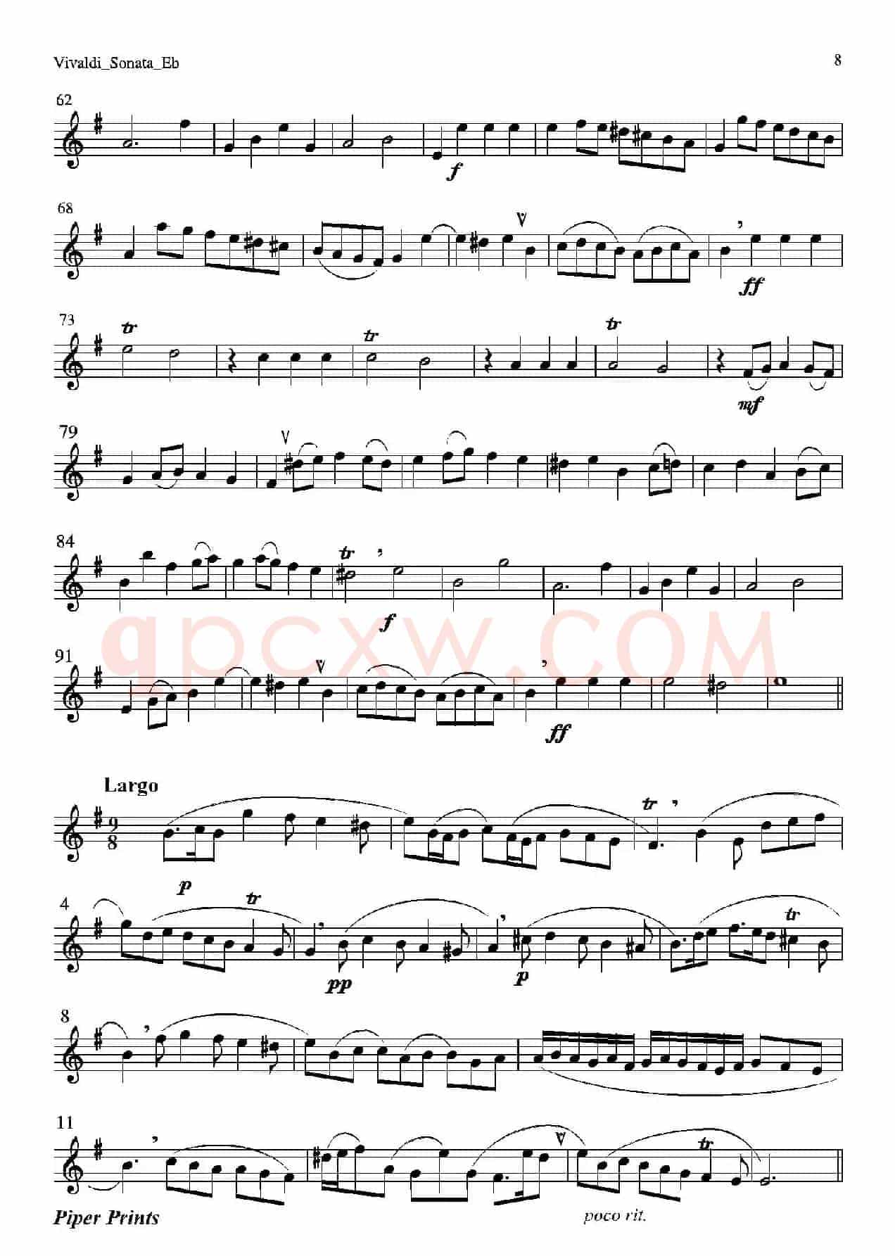SONATA G-moll（Eb）