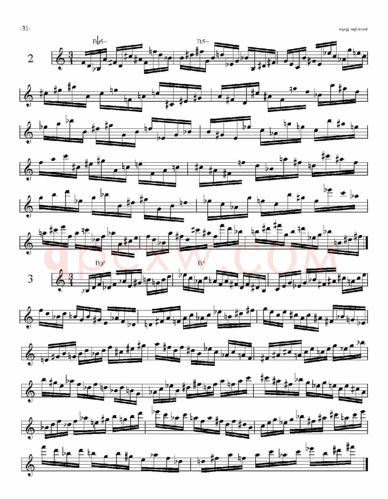 Sax Arpeggi sassofono F（音阶练习（下））