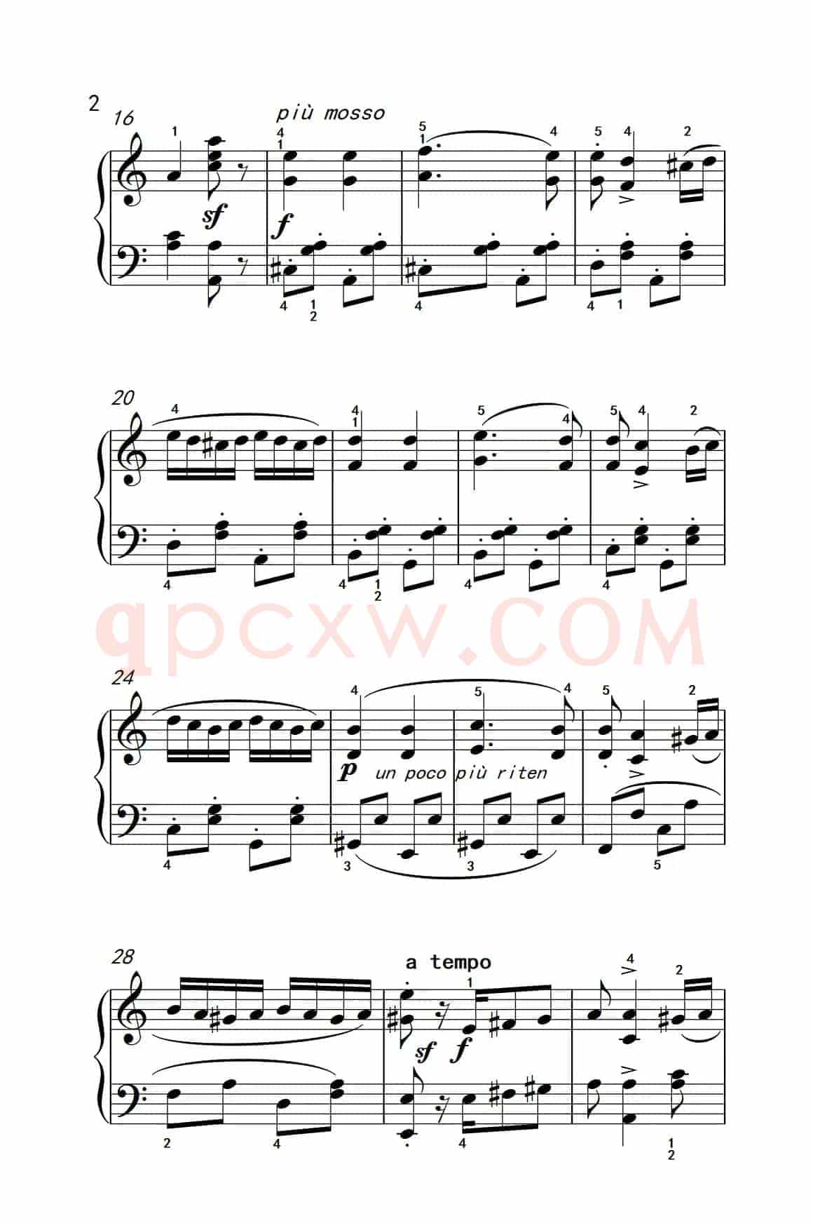 匈牙利舞曲第五号（老年大学 钢琴教程 3）