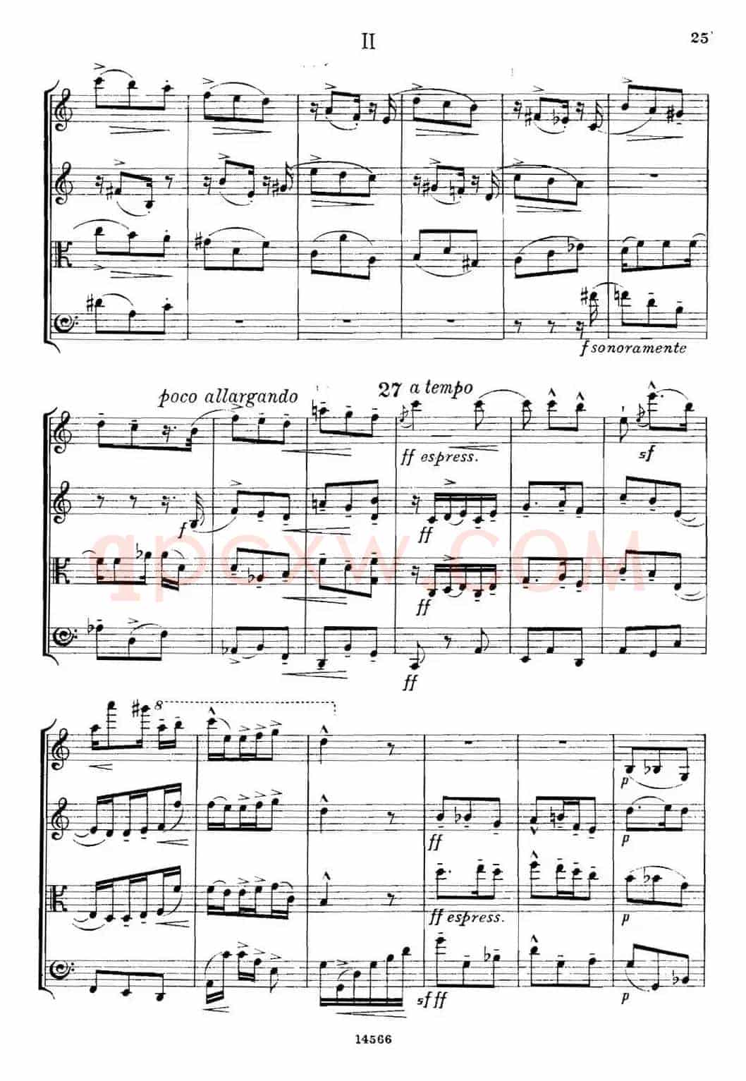 QUARTET Op.83(第二部分)(弦乐四重奏)