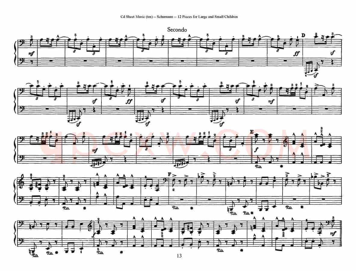 12首为孩子们而作的四手联弹曲 Op.85(四手联弹)(5)