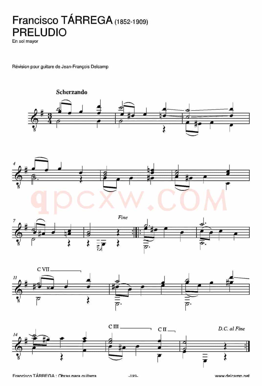 PRELUDIO(En sol mayor)(古典吉他)