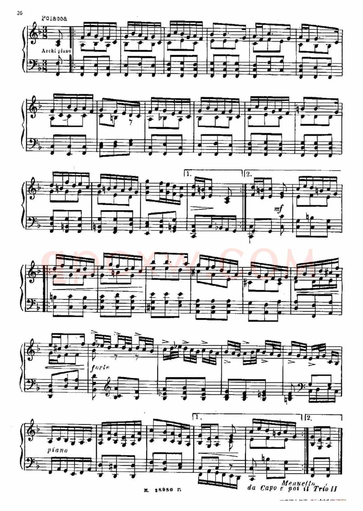 Brandenburg Concerto No.1 in F Major BWV 1046(F大调第一勃兰登堡协奏曲·第四乐章)