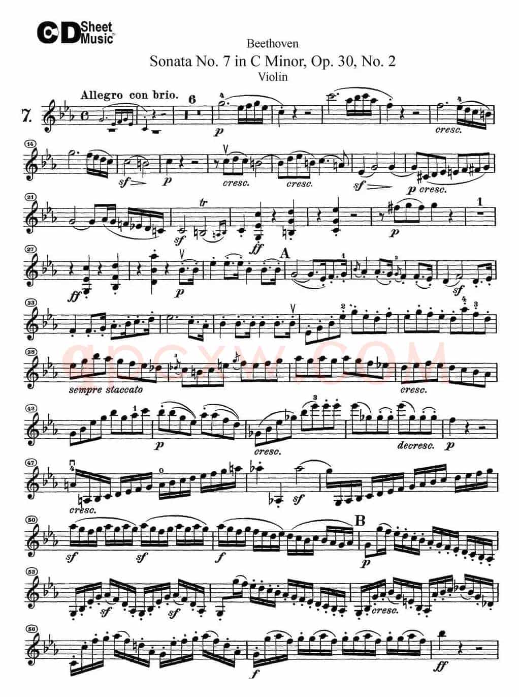 Violin Sonata No.7 in C Minor Op.30 No.2