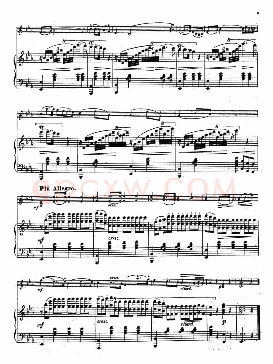 LA PRIERE D'UNE VIERGE(少女的祈祷)(小提琴+钢琴伴奏)