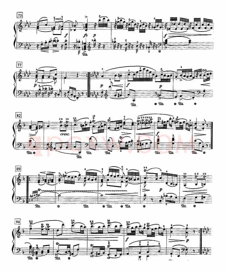钢琴教程第七级 大型乐曲（f小调变奏曲 Op.83）