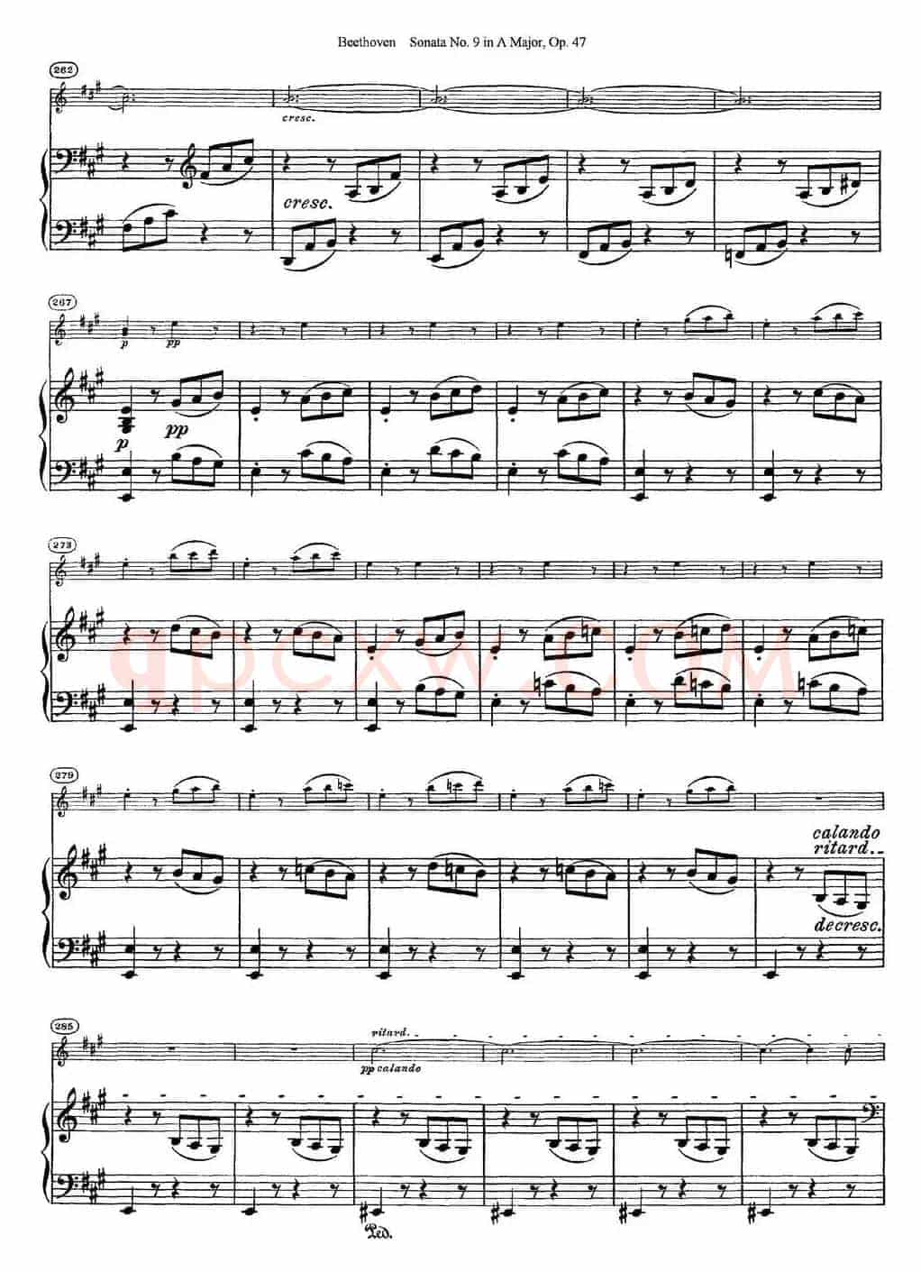 Violin Sonata No.9 in A Major Op.47（小提琴+钢琴伴奏）