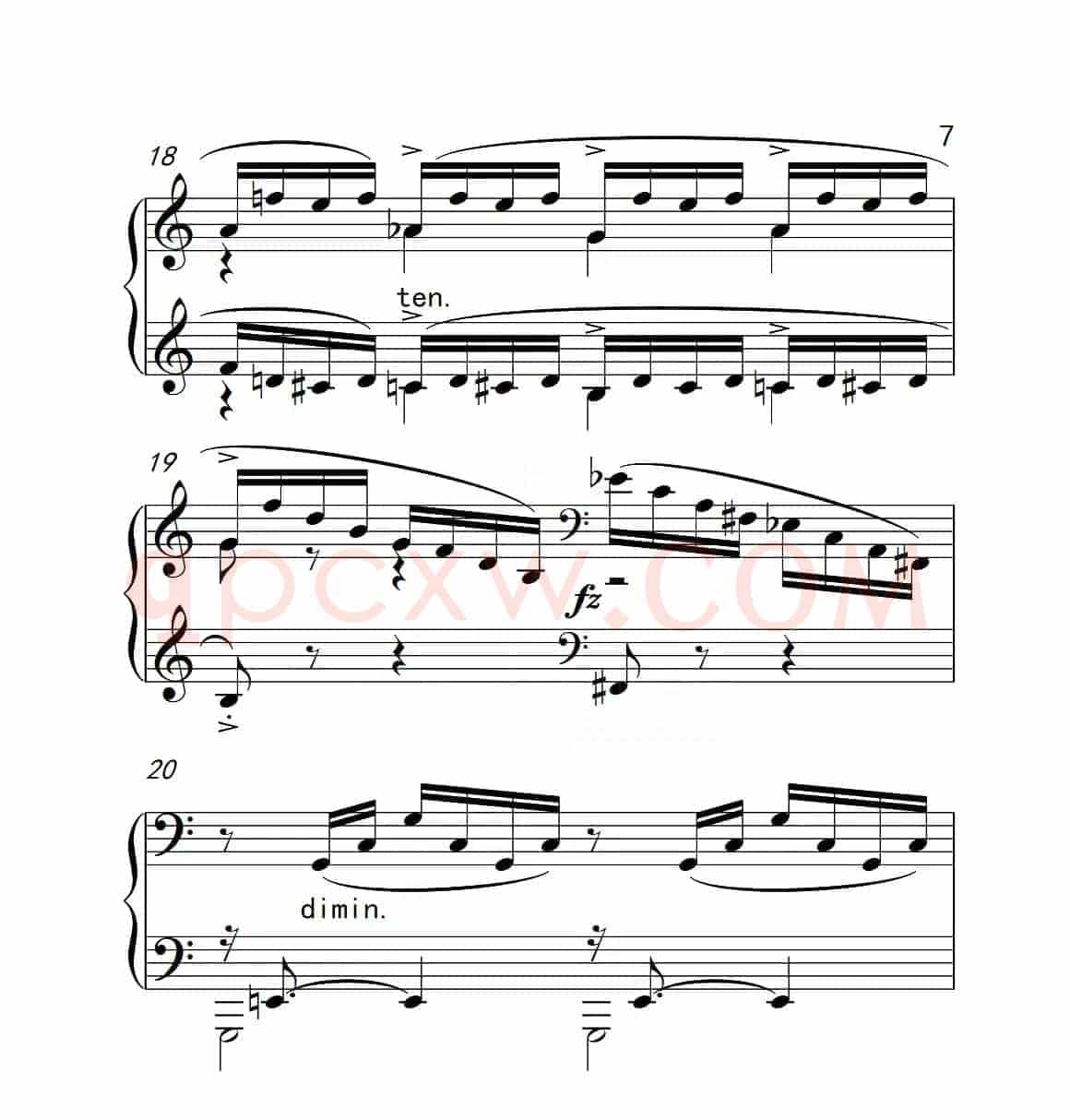 第六级A组 练习曲（中国音乐学院钢琴考级作品1~6级）