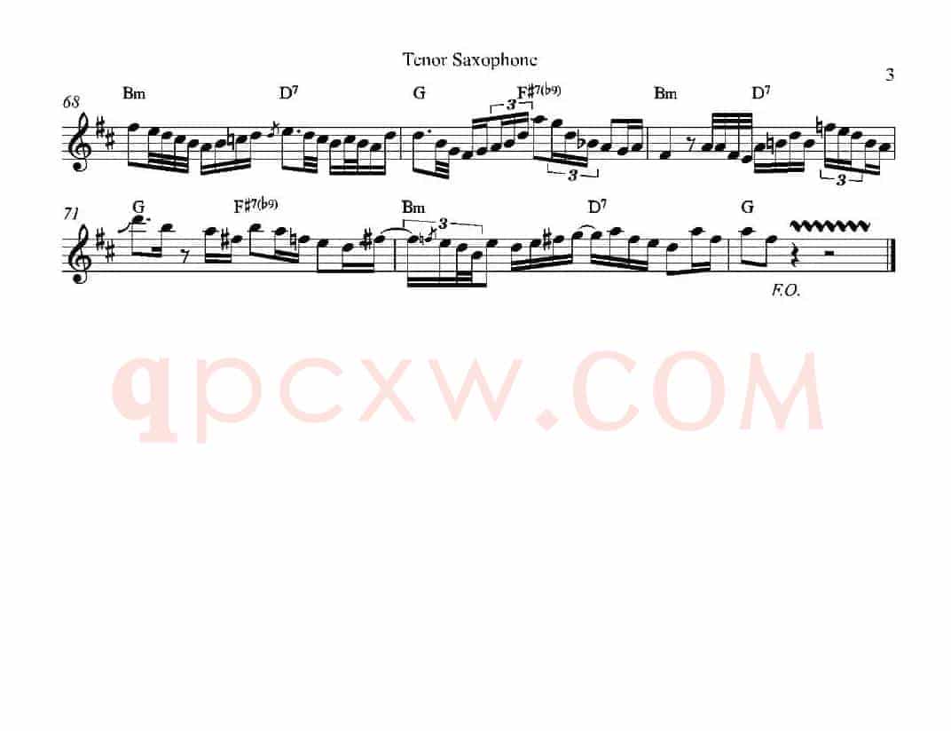 Amazing Grace （次中音萨克斯）