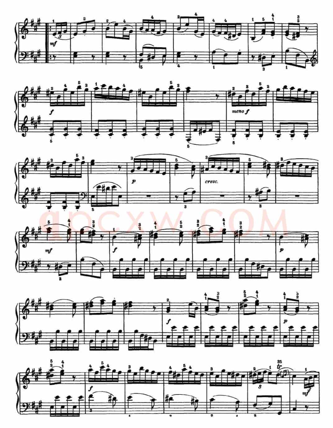 海顿 钢琴奏鸣曲 Hob XVI 5 Divertimento A major
