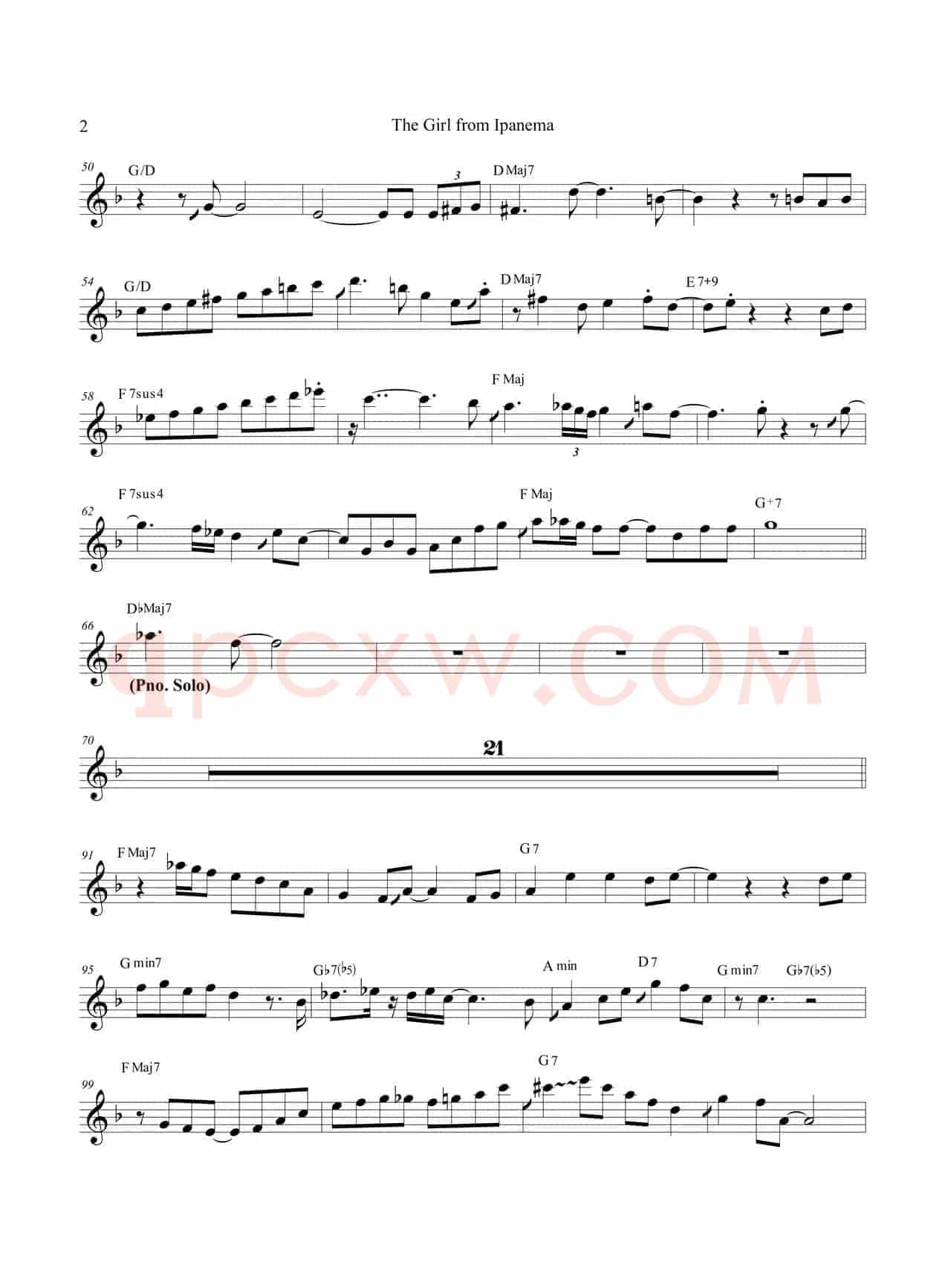 Girl FromIpanema（次中音萨克斯）