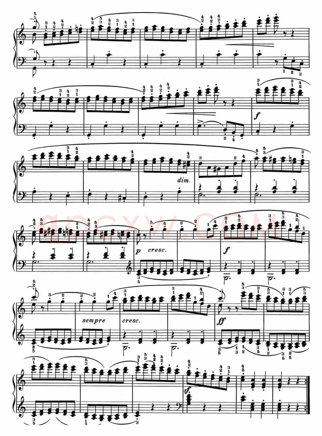 25首车尔尼Op.748练习曲（NO.23）