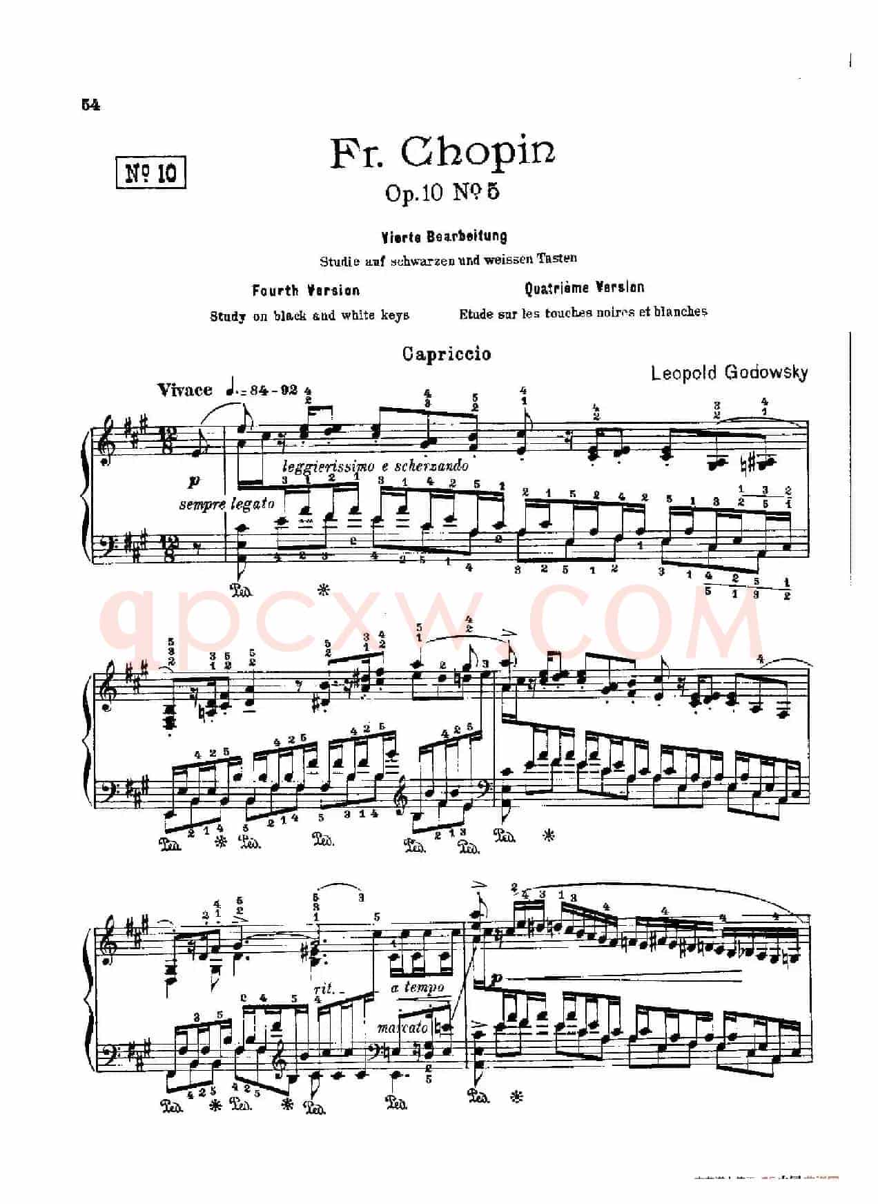 53首以肖邦练习曲为素材而作的练习曲(No.10)