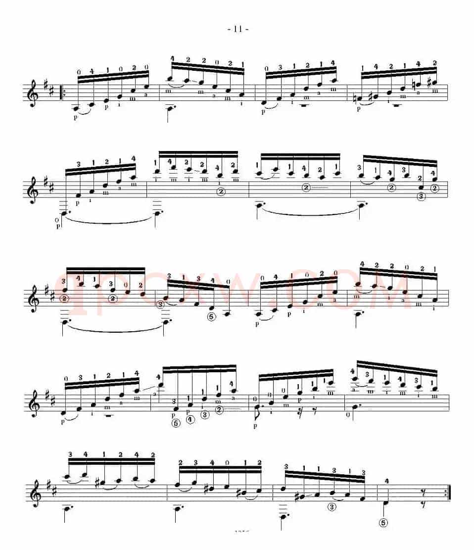 他雷加12首练习曲之6
