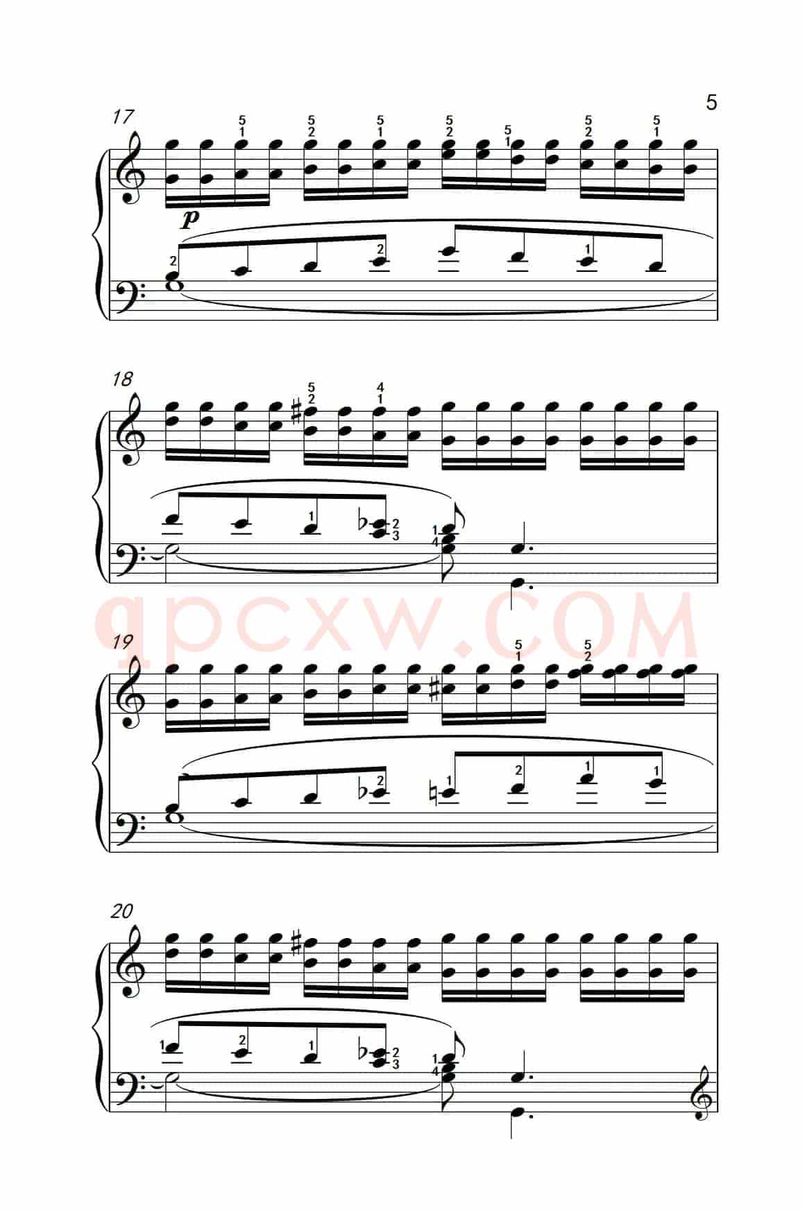 莫什科夫斯基 钢琴练习曲（第四首）