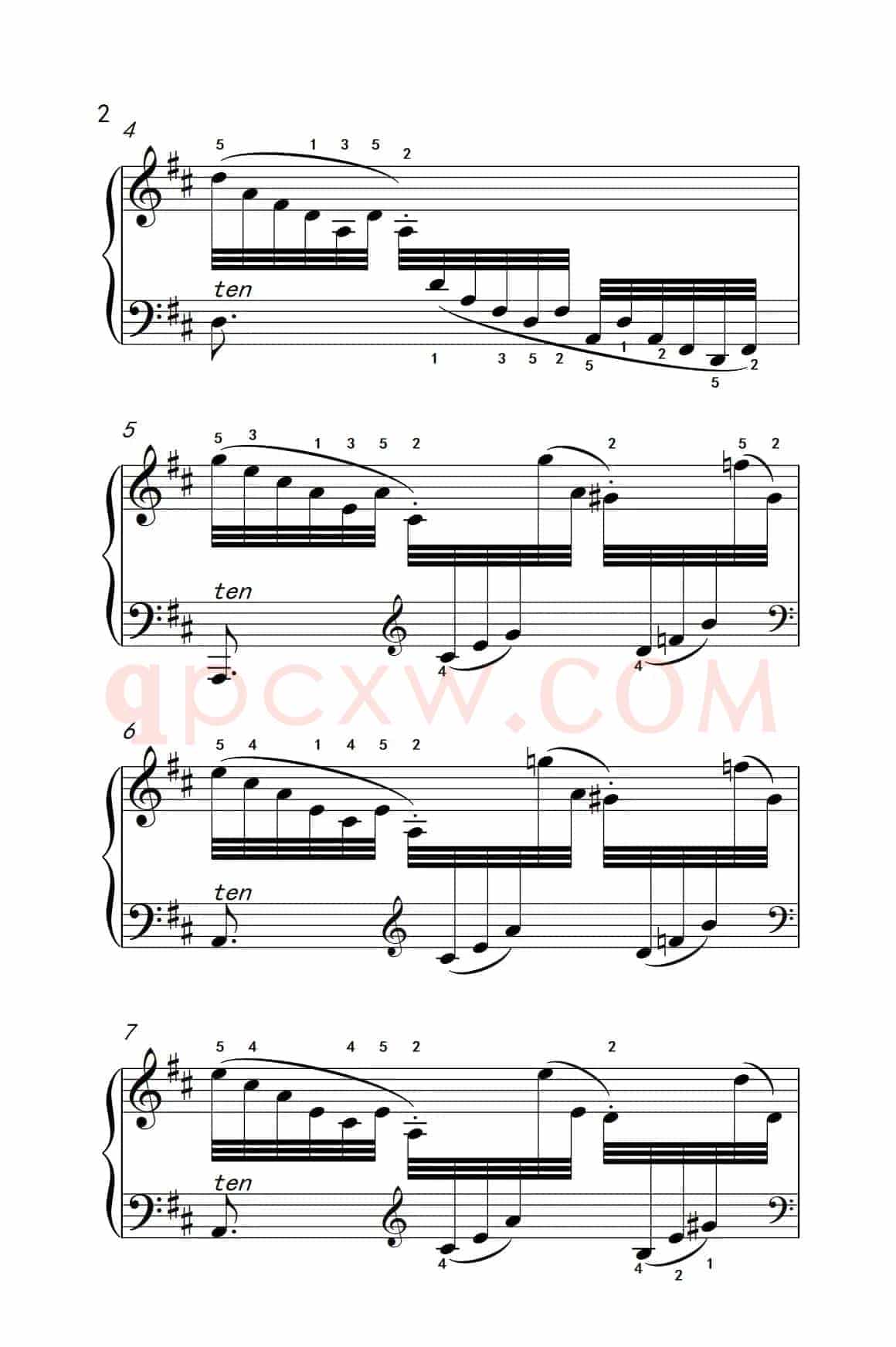 第六级 2.练习曲（中央音乐学院 钢琴（业余）考级教程 4-6级）