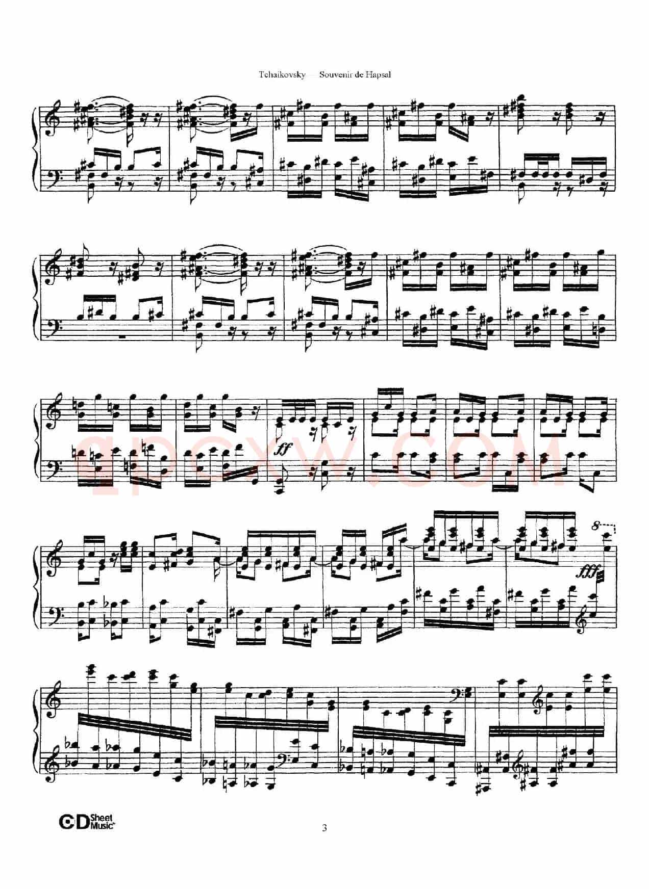 Souvenir de Hapsal Op.2（哈普萨的回忆·1）