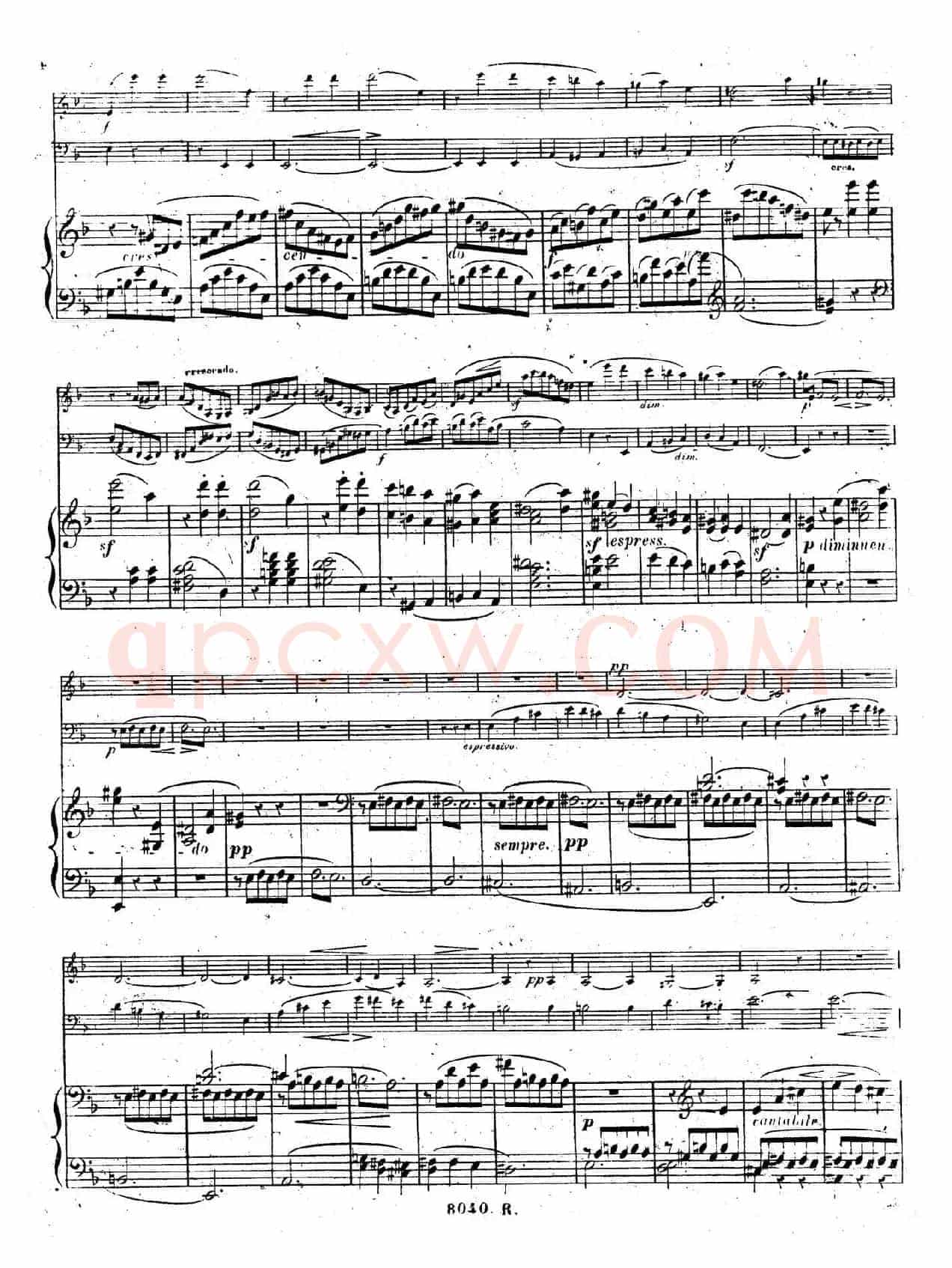 Piano Trio No.1 in d Minor Op.49（d小调第一钢琴三重奏·第一乐章）