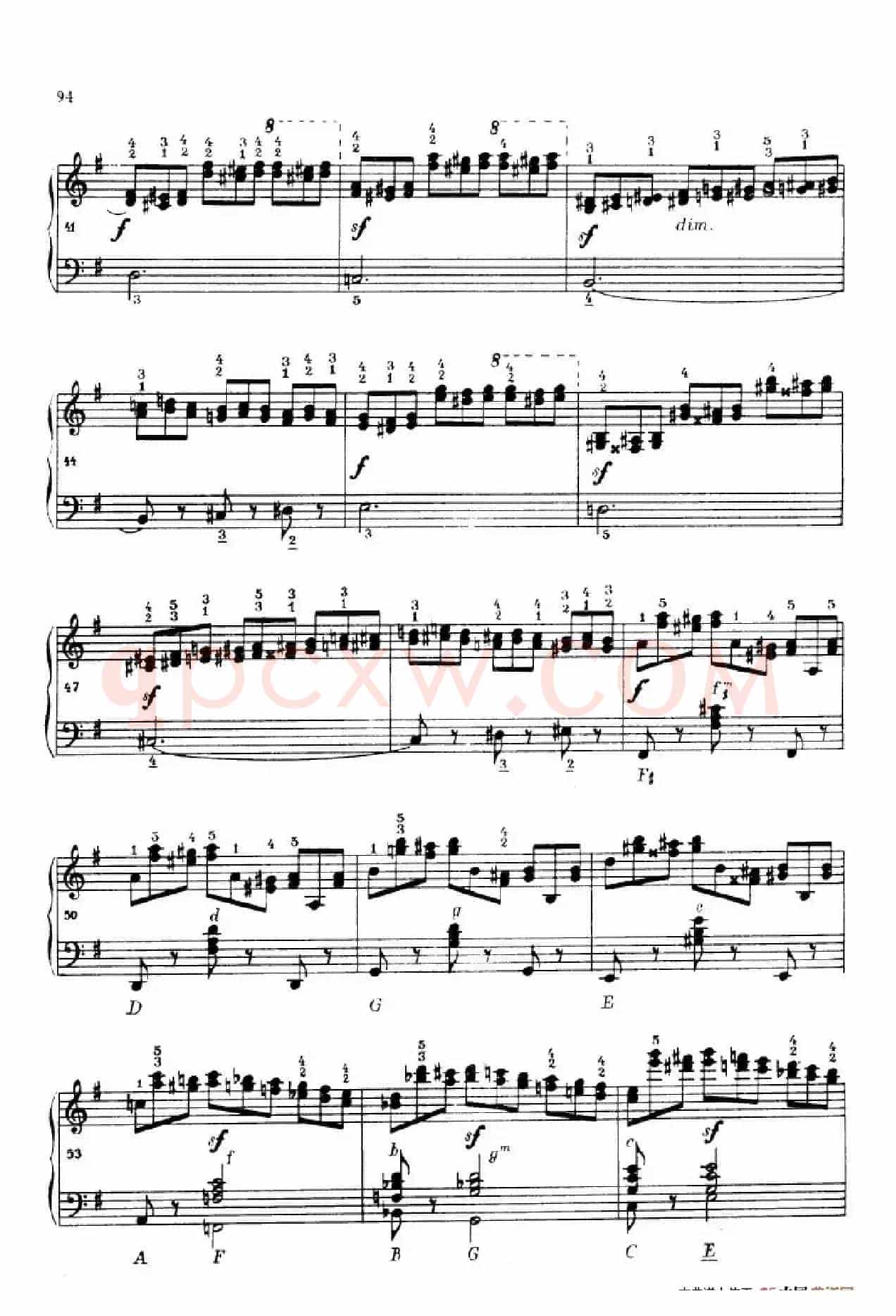 《车尔尼手风琴练习曲集》第Ⅳ册（第18首）