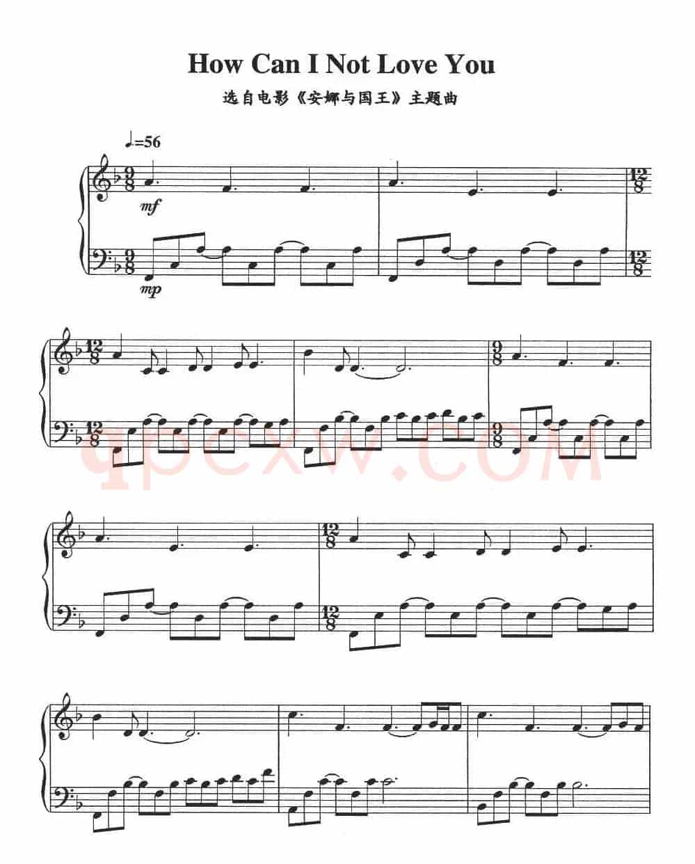How Can I Not Love You（电影《安娜与国王》主题曲）
