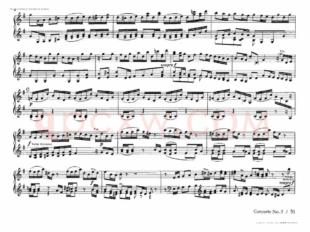 Brandenburg Concerto No.3 in G Major BWV.1048（G大调第三勃兰登堡协奏曲·四手联弹版）