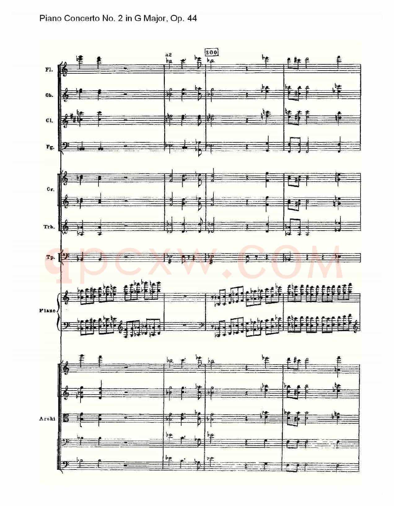 G大调第二钢琴协奏曲, Op.44第一乐章(二)