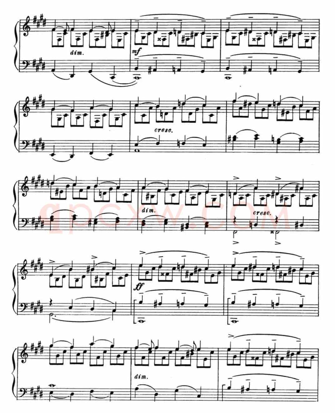 拉赫玛尼诺夫 钢琴前奏曲 Op.3 No.2 
