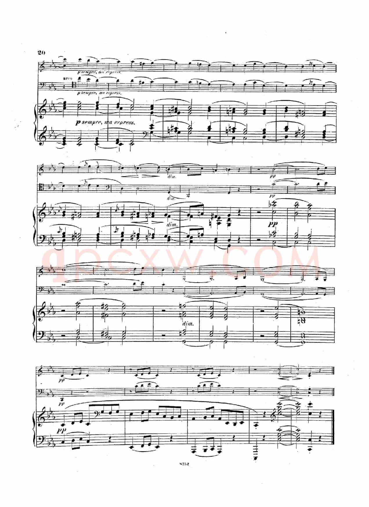 Piano Trio No.3 in c Minor Op.101(c小调第三钢琴三重奏)