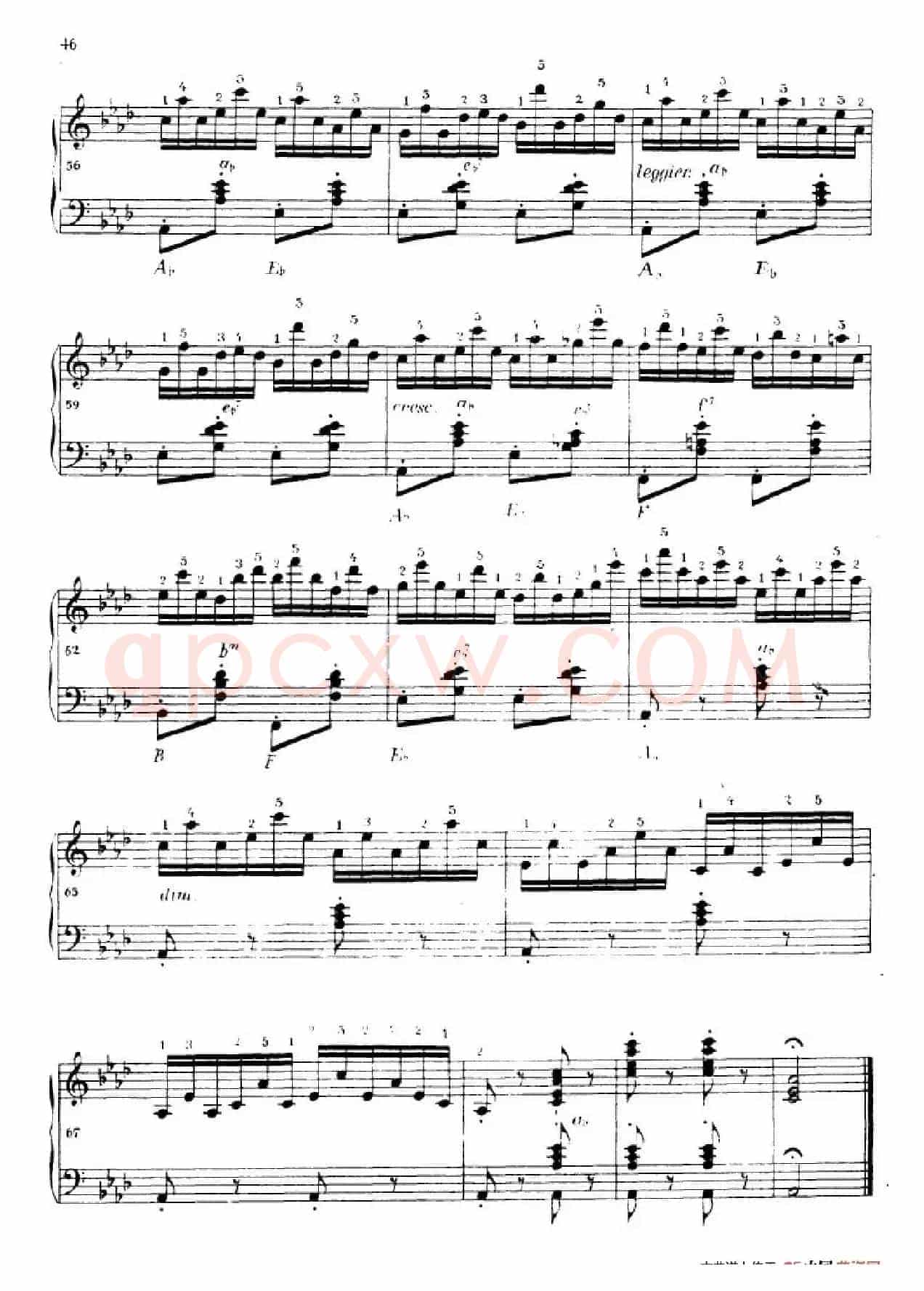 《车尔尼手风琴练习曲集》第Ⅳ册（第8首）