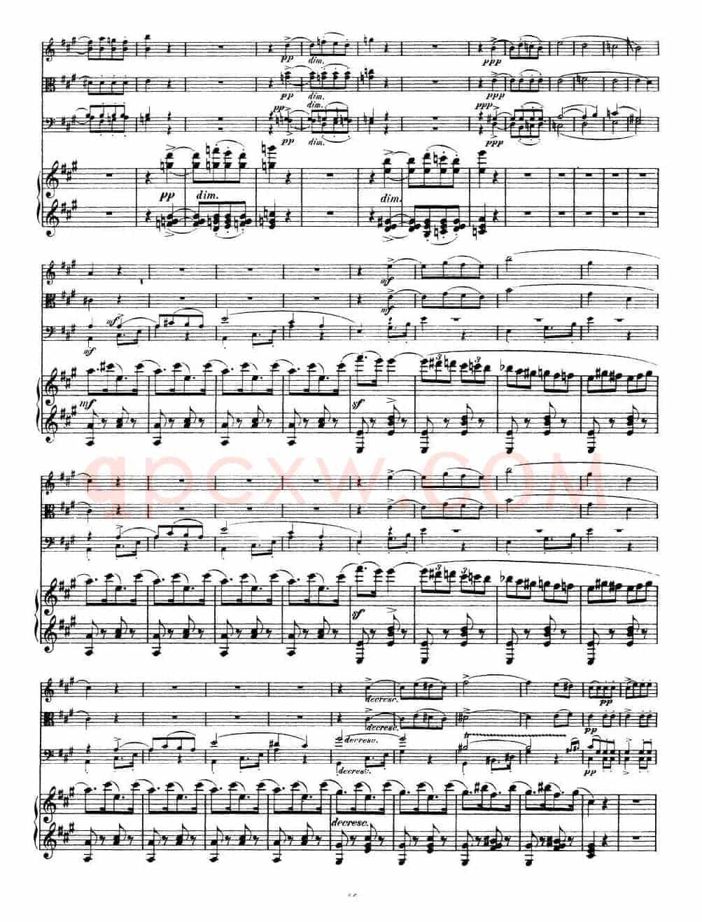 A大调鳟鱼五重奏（P41—50）（弦乐+钢琴）