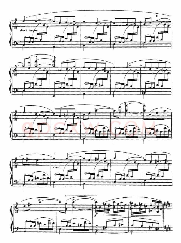 现代钢琴曲：8、摇篮曲（Op.56，No.1）