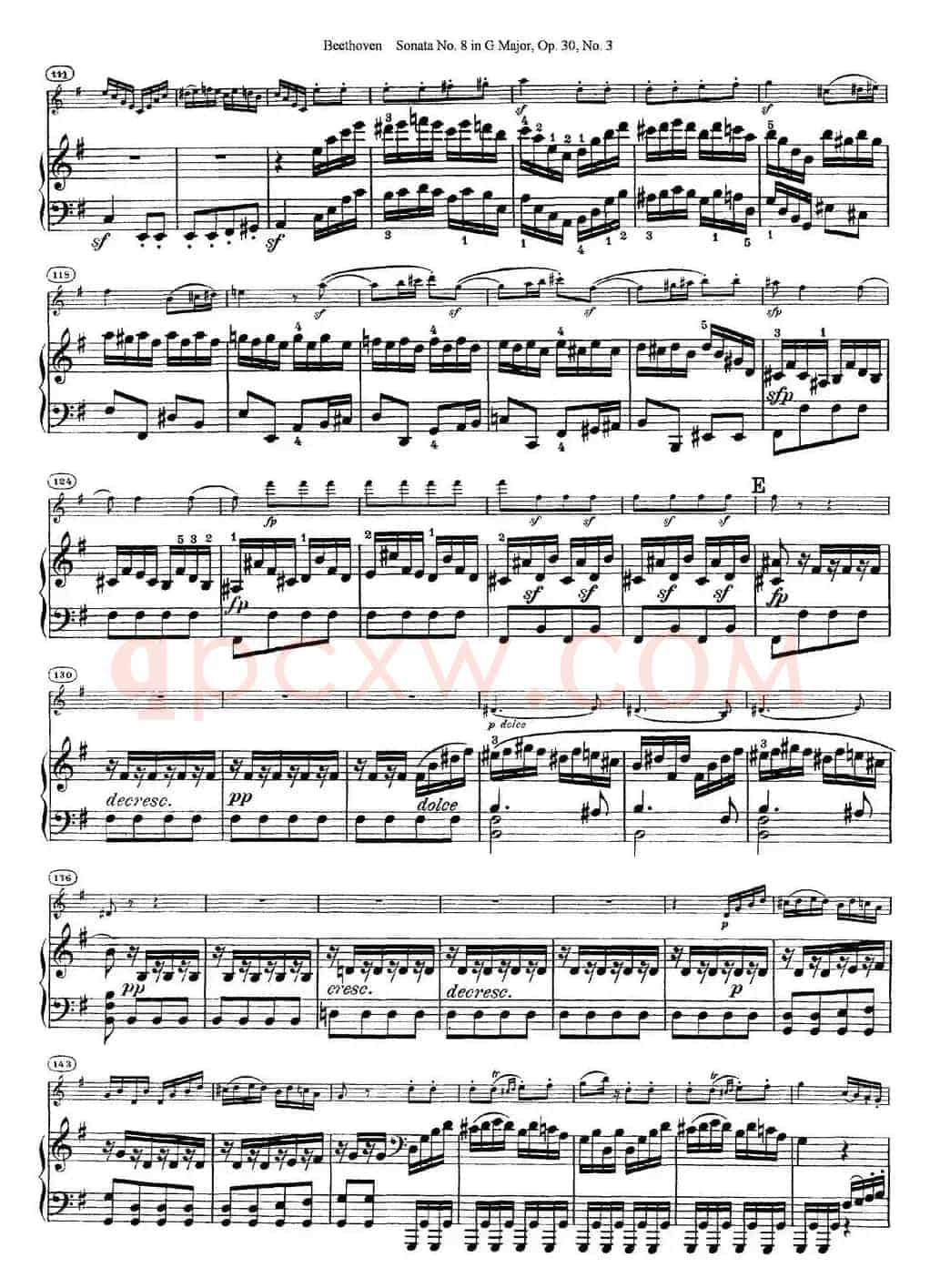 Violin Sonata No.8 in G Major Op.30 No.3（小提琴+钢琴伴奏）