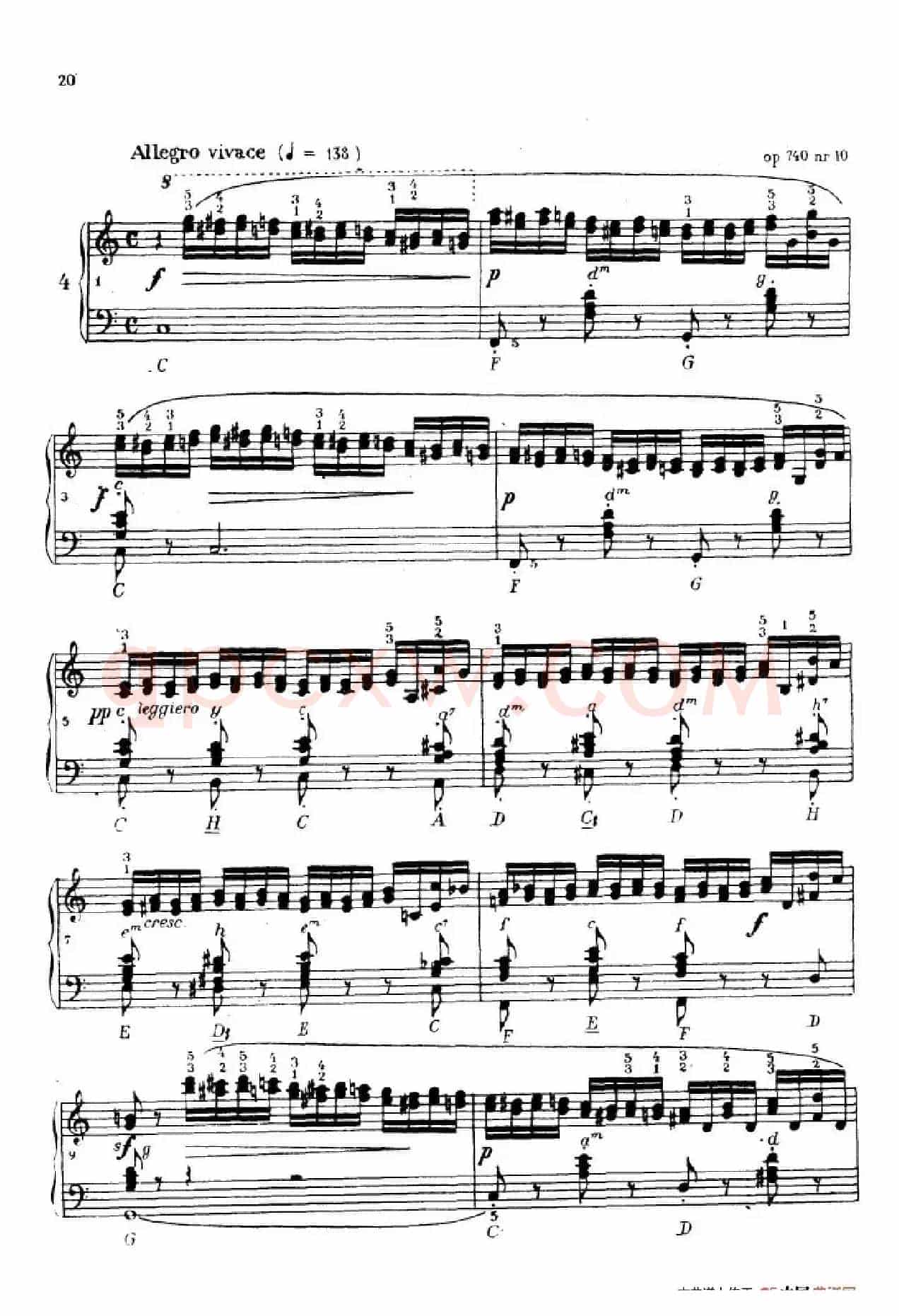 《车尔尼手风琴练习曲集》第Ⅳ册（第3——5首）