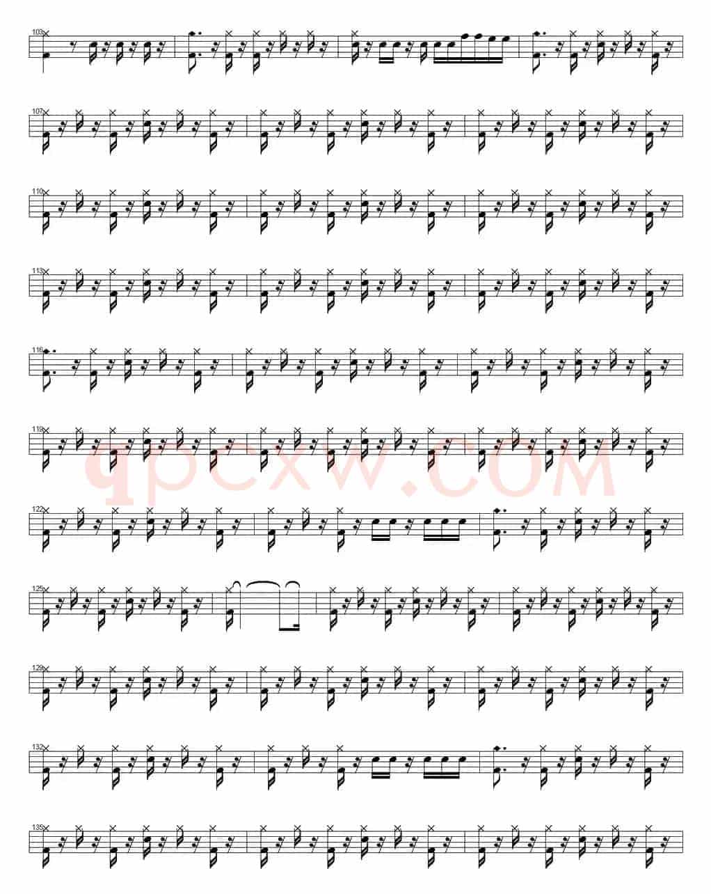 爵士鼓谱：Aerosmith - Cryin