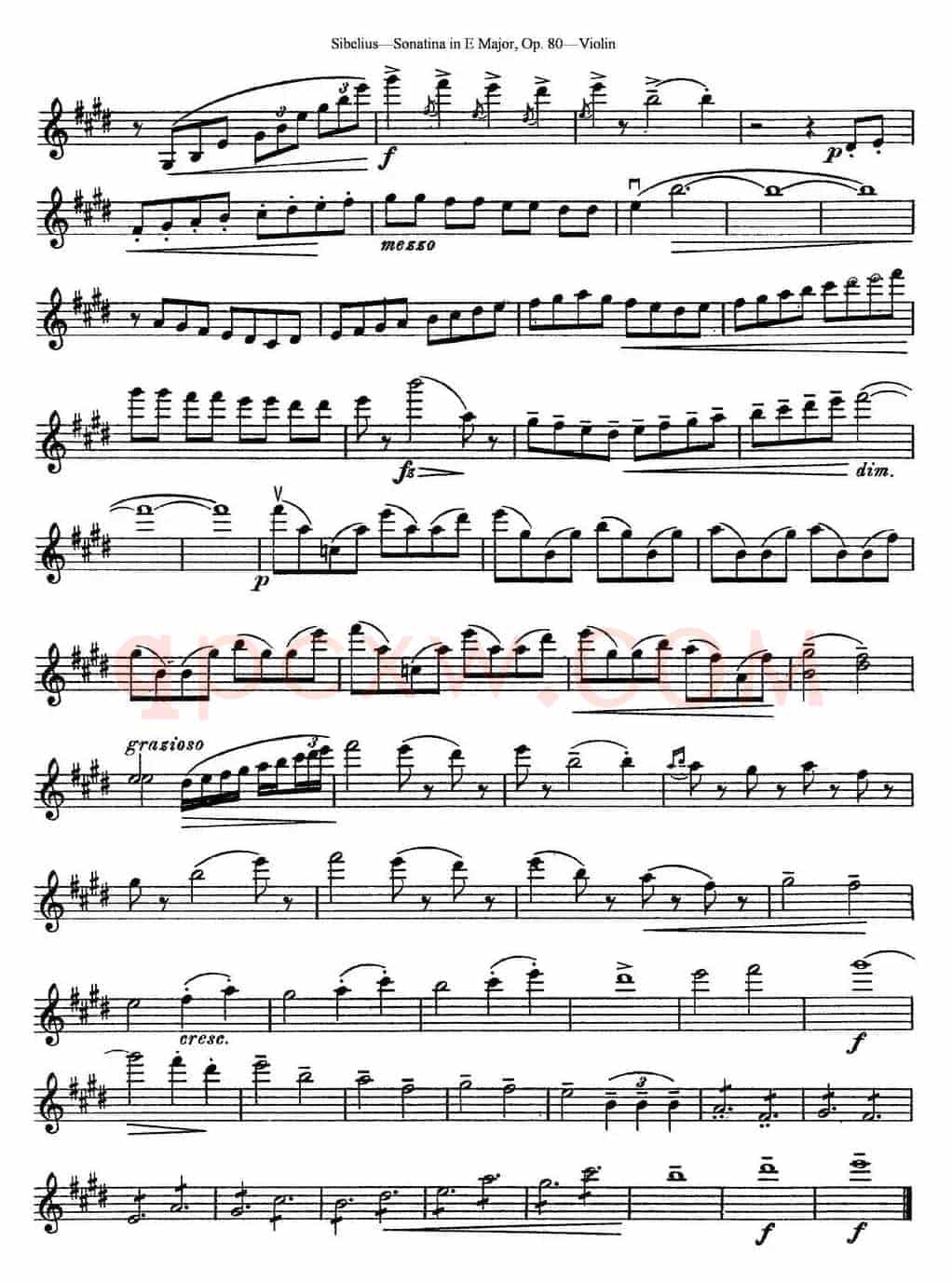 Violin Sonatina in E Major Op.80